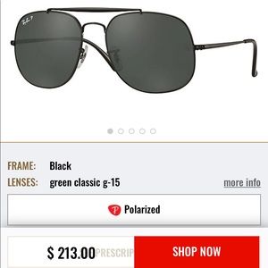 Rayban general sunglasses.